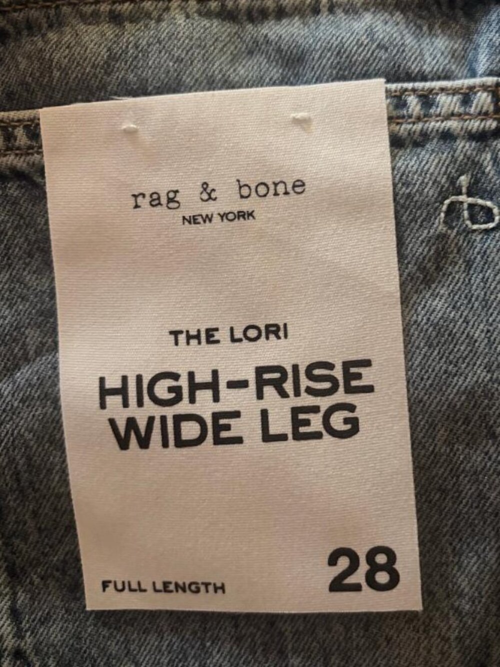 rag & bone Lori High-Rise Wide Leg Jeans in Easton NWT $288 - Picture 8 of 10